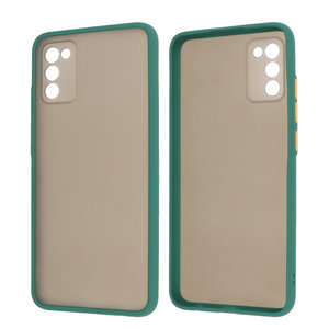 BAOHU Hoesje Geschikt voor de Samsung Galaxy A02s - Hard Case Backcover Telefoonhoesje - Donker Groen