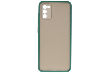 BAOHU Hoesje Geschikt voor de Samsung Galaxy A02s - Hard Case Backcover Telefoonhoesje - Donker Groen