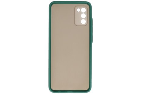 BAOHU Hoesje Geschikt voor de Samsung Galaxy A02s - Hard Case Backcover Telefoonhoesje - Donker Groen