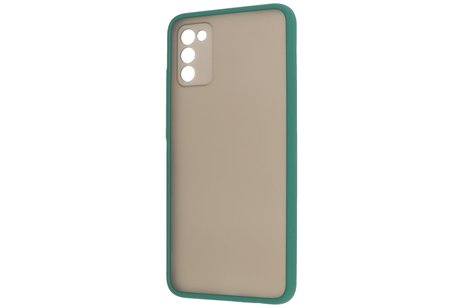 BAOHU Hoesje Geschikt voor de Samsung Galaxy A02s - Hard Case Backcover Telefoonhoesje - Donker Groen