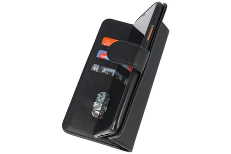 BAOHU Hoesje Geschikt voor Samsung Galaxy A22 4G - Kaarthouder Book Case Telefoonhoesje - Zwart