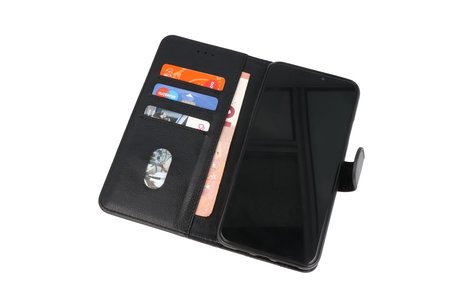 BAOHU Hoesje Geschikt voor de Oppo Reno 6 Pro 5G - Kaarthouder Book Case Telefoonhoesje - Zwart