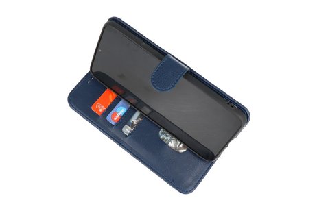BAOHU Hoesje Geschikt voor de Oppo Reno 6 Pro 5G - Kaarthouder Book Case Telefoonhoesje - Navy