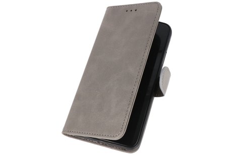 Hoesje Geschikt voor de Oppo A94 5G & A95 5G - Kaarthouder Book Case Telefoonhoesje - Grijs