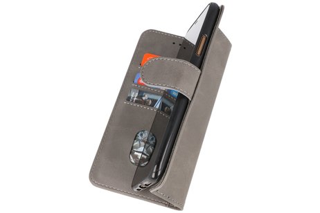 BAOHU Hoesje Geschikt voor de Sony Xperia 5 III - Kaarthouder Book Case Telefoonhoesje - Grijs
