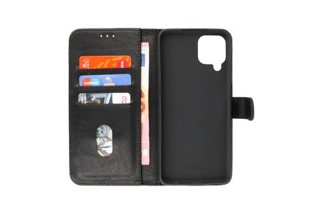 BAOHU Hoesje Geschikt voor Samsung Galaxy A22 4G - Kaarthouder Book Case Telefoonhoesje - Zwart