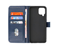 BAOHU Hoesje Geschikt voor Samsung Galaxy A22 4G - Kaarthouder Book Case Telefoonhoesje - Navy