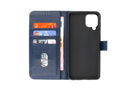 Samsung Galaxy A22 Hoesje Kaarthouder Book Case Telefoonhoesje Navy