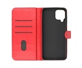 BAOHU Hoesje Geschikt voor Samsung Galaxy A22 4G - Kaarthouder Book Case Telefoonhoesje - Rood