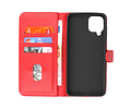 BAOHU Hoesje Geschikt voor Samsung Galaxy A22 4G - Kaarthouder Book Case Telefoonhoesje - Rood