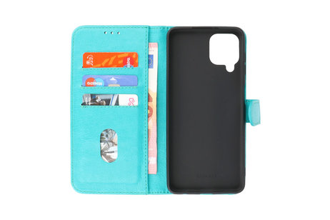 BAOHU Hoesje Geschikt voor Samsung Galaxy A22 4G - Kaarthouder Book Case Telefoonhoesje - Groen