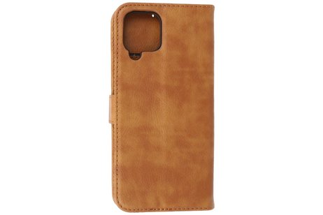 BAOHU Hoesje Geschikt voor Samsung Galaxy A22 4G - Kaarthouder Book Case Telefoonhoesje - Bruin