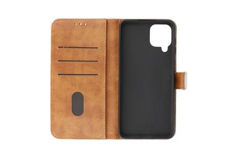 BAOHU Hoesje Geschikt voor Samsung Galaxy A22 4G - Kaarthouder Book Case Telefoonhoesje - Bruin