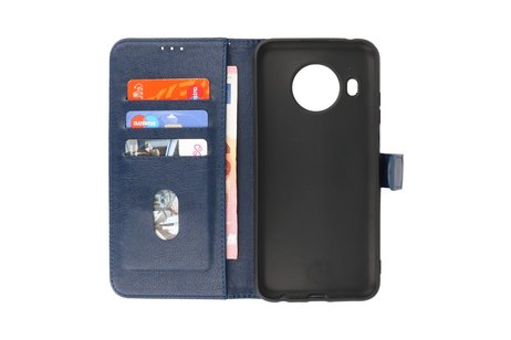 BAOHU Hoesje Geschikt voor de Nokia X10 & Nokia X20 - Kaarthouder Book Case Telefoonhoesje - Navy