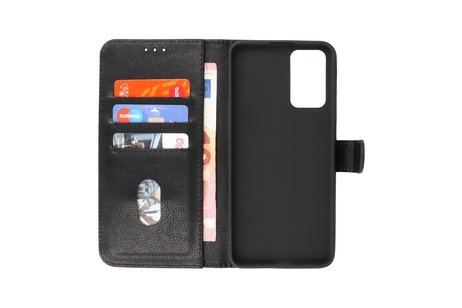 BAOHU Hoesje Geschikt voor de Oppo Reno 6 5G - Kaarthouder Book Case Telefoonhoesje - Zwart