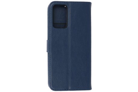 BAOHU Hoesje Geschikt voor de Oppo Reno 6 5G - Kaarthouder Book Case Telefoonhoesje - Navy