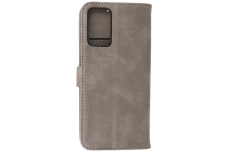 Oppo Reno 6 5G Hoesje Kaarthouder Book Case Telefoonhoesje Grijs