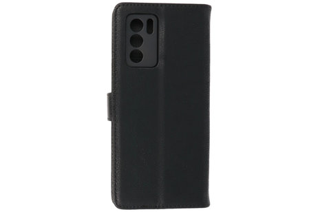 BAOHU Hoesje Geschikt voor de Oppo Reno 6 Pro 5G - Kaarthouder Book Case Telefoonhoesje - Zwart