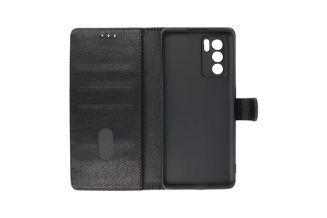 BAOHU Hoesje Geschikt voor de Oppo Reno 6 Pro 5G - Kaarthouder Book Case Telefoonhoesje - Zwart