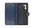 BAOHU Hoesje Geschikt voor de Oppo Reno 6 Pro 5G - Kaarthouder Book Case Telefoonhoesje - Navy