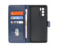 BAOHU Hoesje Geschikt voor de Oppo Reno 6 Pro 5G - Kaarthouder Book Case Telefoonhoesje - Navy