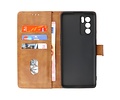 Oppo Reno 6 Pro 5G Hoesje Kaarthouder Book Case Telefoonhoesje Bruin