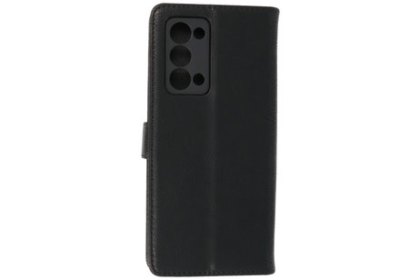 BAOHU Hoesje Geschikt voor de Oppo Reno 6 Pro Plus 5G - Kaarthouder Book Case Telefoonhoesje - Zwart