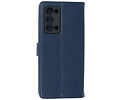 Oppo Reno 6 Pro Plus 5G Hoesje Kaarthouder Book Case Telefoonhoesje Navy