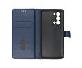 Oppo Reno 6 Pro Plus 5G Hoesje Kaarthouder Book Case Telefoonhoesje Navy