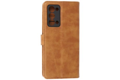 Oppo Reno 6 Pro Plus 5G Hoesje Kaarthouder Book Case Telefoonhoesje Bruin