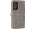 Oppo Reno 6 Pro Plus 5G Hoesje Kaarthouder Book Case Telefoonhoesje Grijs