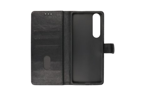 Hoesje Geschikt voor de Sony Xperia 1 III - Kaarthouder Book Case Telefoonhoesje - Zwart