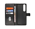 BAOHU Hoesje Geschikt voor de Sony Xperia 1 III - Kaarthouder Book Case Telefoonhoesje - Zwart