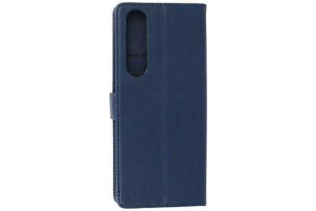 BAOHU Hoesje Geschikt voor de Sony Xperia 1 III - Kaarthouder Book Case Telefoonhoesje - Navy