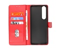 BAOHU Hoesje Geschikt voor de Sony Xperia 1 III - Kaarthouder Book Case Telefoonhoesje - Rood