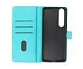 BAOHU Hoesje Geschikt voor de Sony Xperia 1 III - Kaarthouder Book Case Telefoonhoesje - Groen