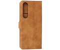 BAOHU Hoesje Geschikt voor de Sony Xperia 1 III - Kaarthouder Book Case Telefoonhoesje - Bruin