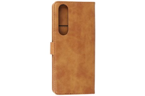 BAOHU Hoesje Geschikt voor de Sony Xperia 1 III - Kaarthouder Book Case Telefoonhoesje - Bruin