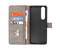 BAOHU Hoesje Geschikt voor de Sony Xperia 1 III - Kaarthouder Book Case Telefoonhoesje - Grijs