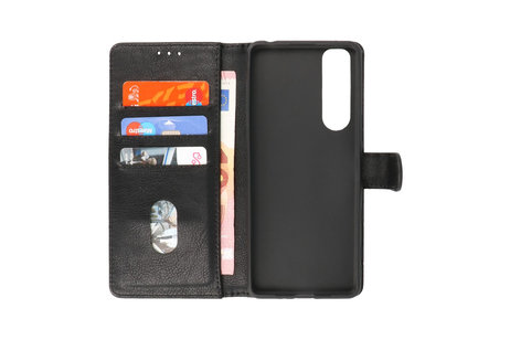 BAOHU Hoesje Geschikt voor de Sony Xperia 5 III - Kaarthouder Book Case Telefoonhoesje - Zwart