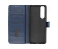 BAOHU Hoesje Geschikt voor de Sony Xperia 5 III - Kaarthouder Book Case Telefoonhoesje - Navy