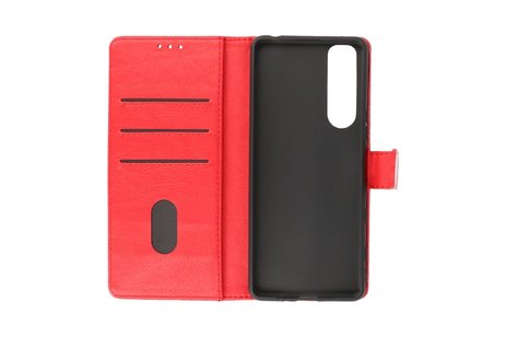 BAOHU Hoesje Geschikt voor de Sony Xperia 5 III - Kaarthouder Book Case Telefoonhoesje - Rood