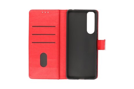 Hoesje Geschikt voor de Sony Xperia 5 III - Kaarthouder Book Case Telefoonhoesje - Rood