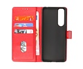 BAOHU Hoesje Geschikt voor de Sony Xperia 5 III - Kaarthouder Book Case Telefoonhoesje - Rood
