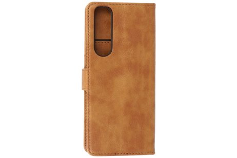 BAOHU Hoesje Geschikt voor de Sony Xperia 5 III - Kaarthouder Book Case Telefoonhoesje - Bruin