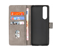 BAOHU Hoesje Geschikt voor de Sony Xperia 5 III - Kaarthouder Book Case Telefoonhoesje - Grijs