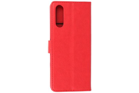 Hoesje Geschikt voor de Sony Xperia 10 III - Kaarthouder Book Case Telefoonhoesje - Rood