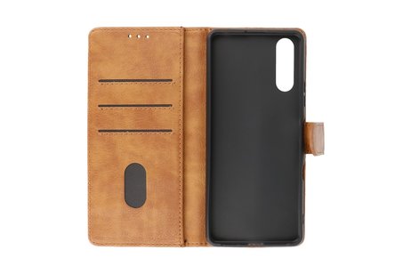 BAOHU Hoesje Geschikt voor de Sony Xperia 10 III - Kaarthouder Book Case Telefoonhoesje - Bruin