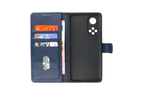 BAOHU Hoesje Geschikt voor Honor 50 - Kaarthouder Book Case Telefoonhoesje - Navy