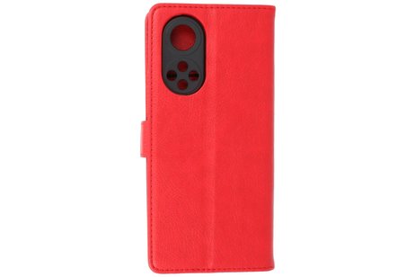BAOHU Hoesje Geschikt voor Honor 50 - Kaarthouder Book Case Telefoonhoesje - Rood